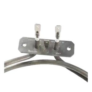 a metal piece with wires